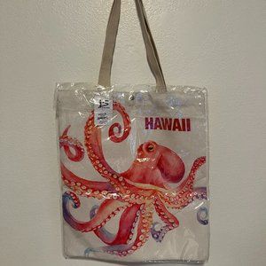 HAWAII-CANVASS LARGE TOTE, SHOPPING BAG by Island Sense 16.5 X 14.5 - NWT